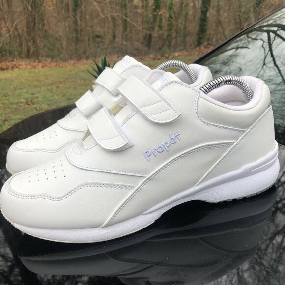 Propet WA2093 Double Strap Tour Walker Shoes White Leather‎ WOMENS Size 9 D(W) - Picture 2 of 11